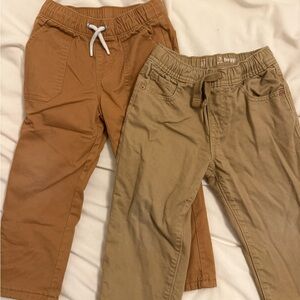 Tan fleece lined pants bundle for toddlers 3T